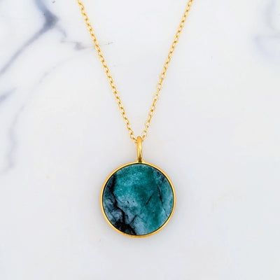 May emerald birthstone necklace