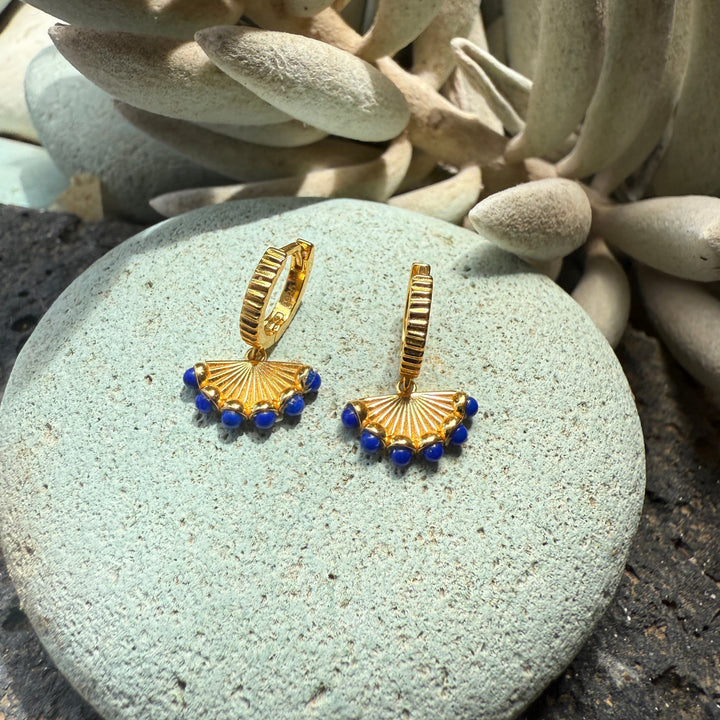 The Fan Lapis Lazuli Earrings