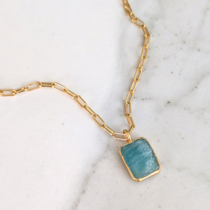 The Rectangle Amazonite Necklace