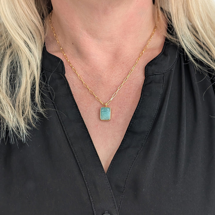 The Rectangle Amazonite Necklace