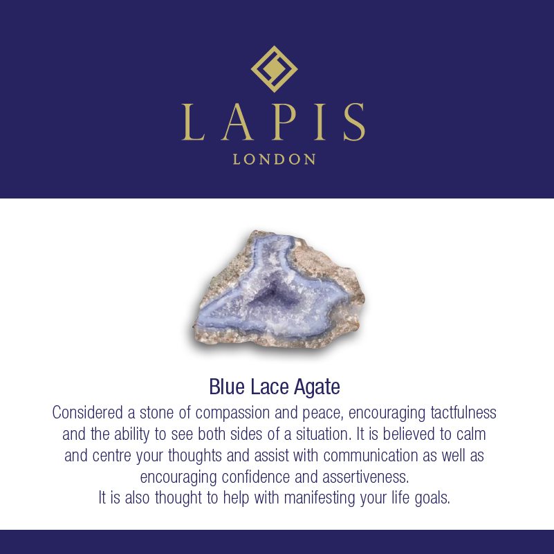 Blue Lace Agate Gemstone Bracelet - 6mm Faceted