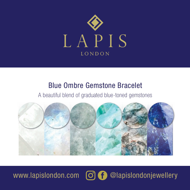 Blue Ombre Gemstone Bracelet - 4mm Faceted