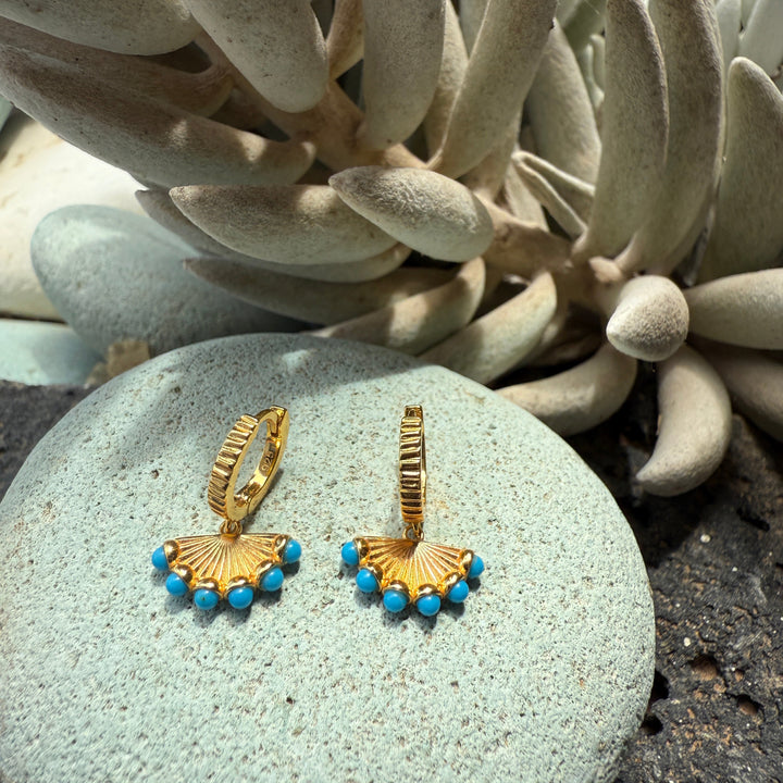 The Fan Turquoise Earrings