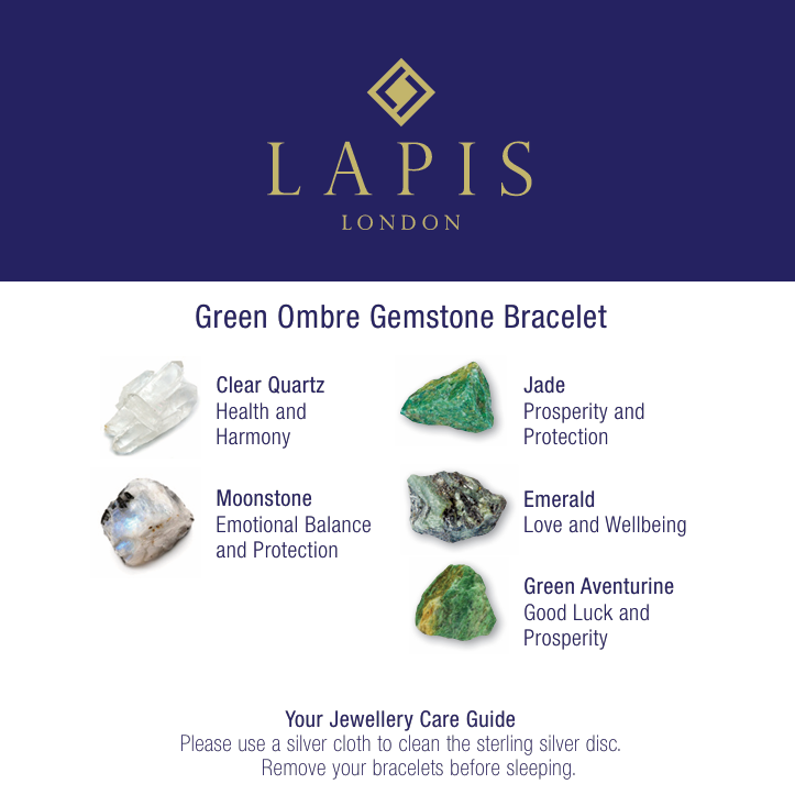 Green Ombre Gemstone Bracelet - 4mm Faceted