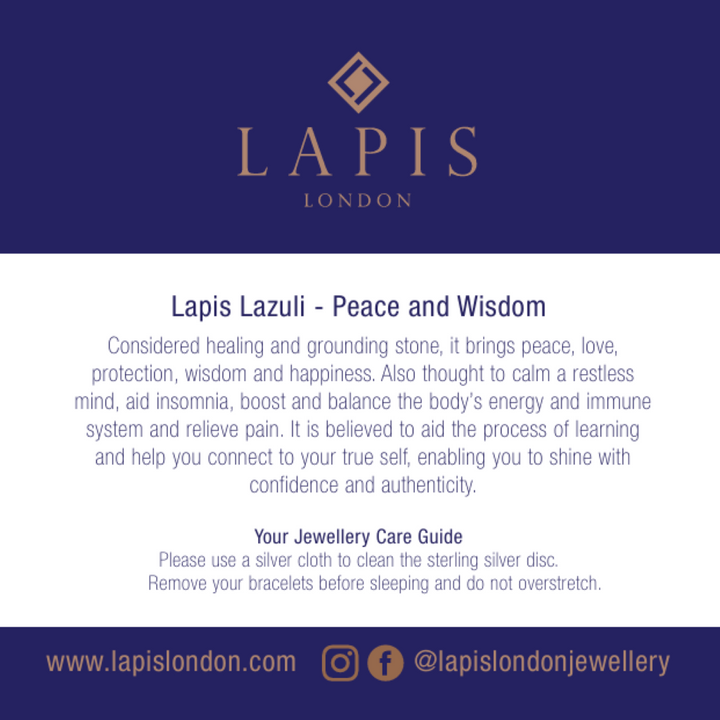 Lapis Lazuli "Daddy & Me" Gemstone Bracelet Set