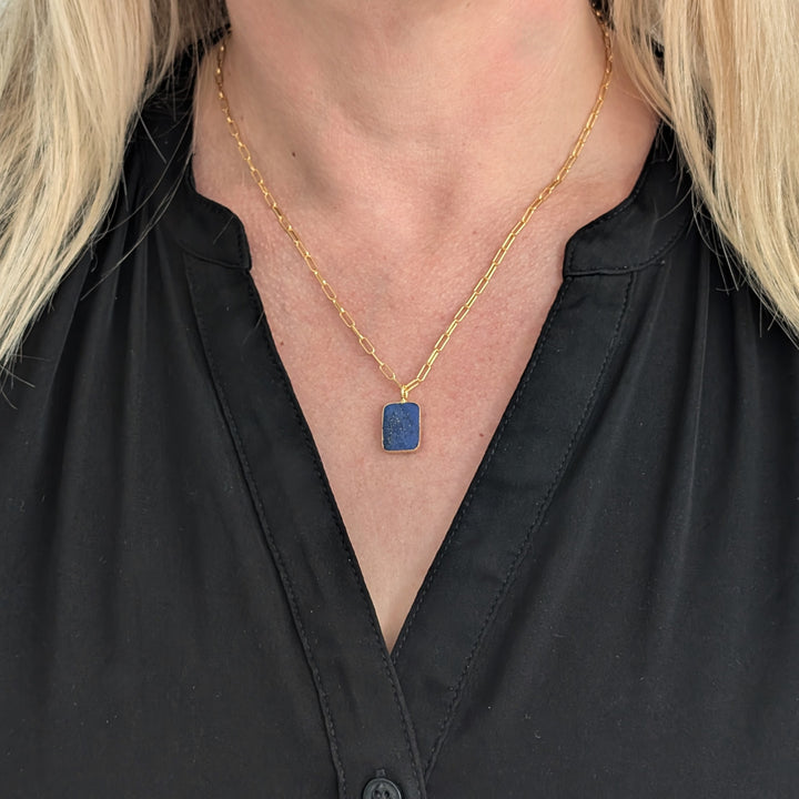 The Rectangle Lapis Lazuli Necklace