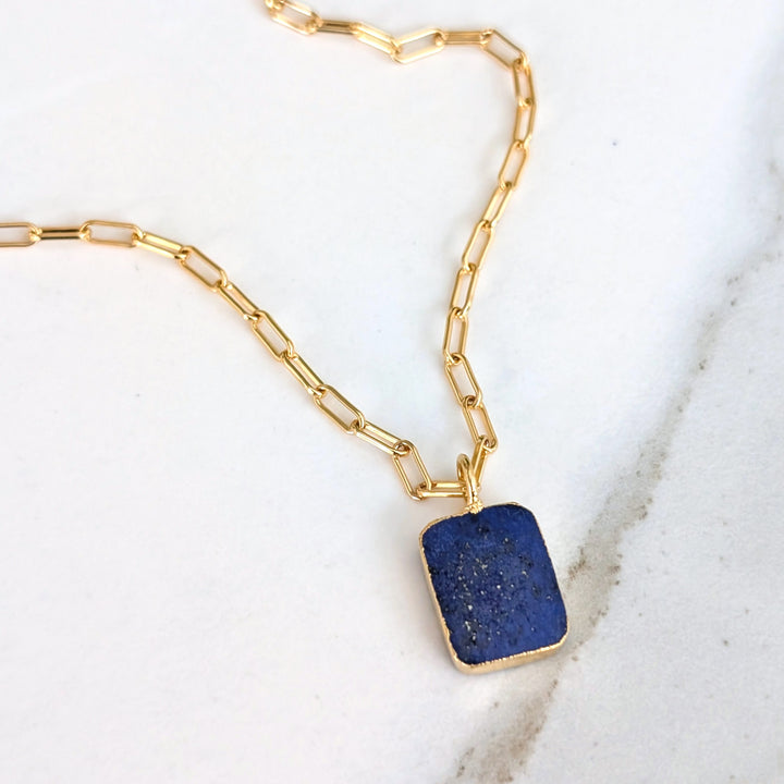 The Rectangle Lapis Lazuli Necklace