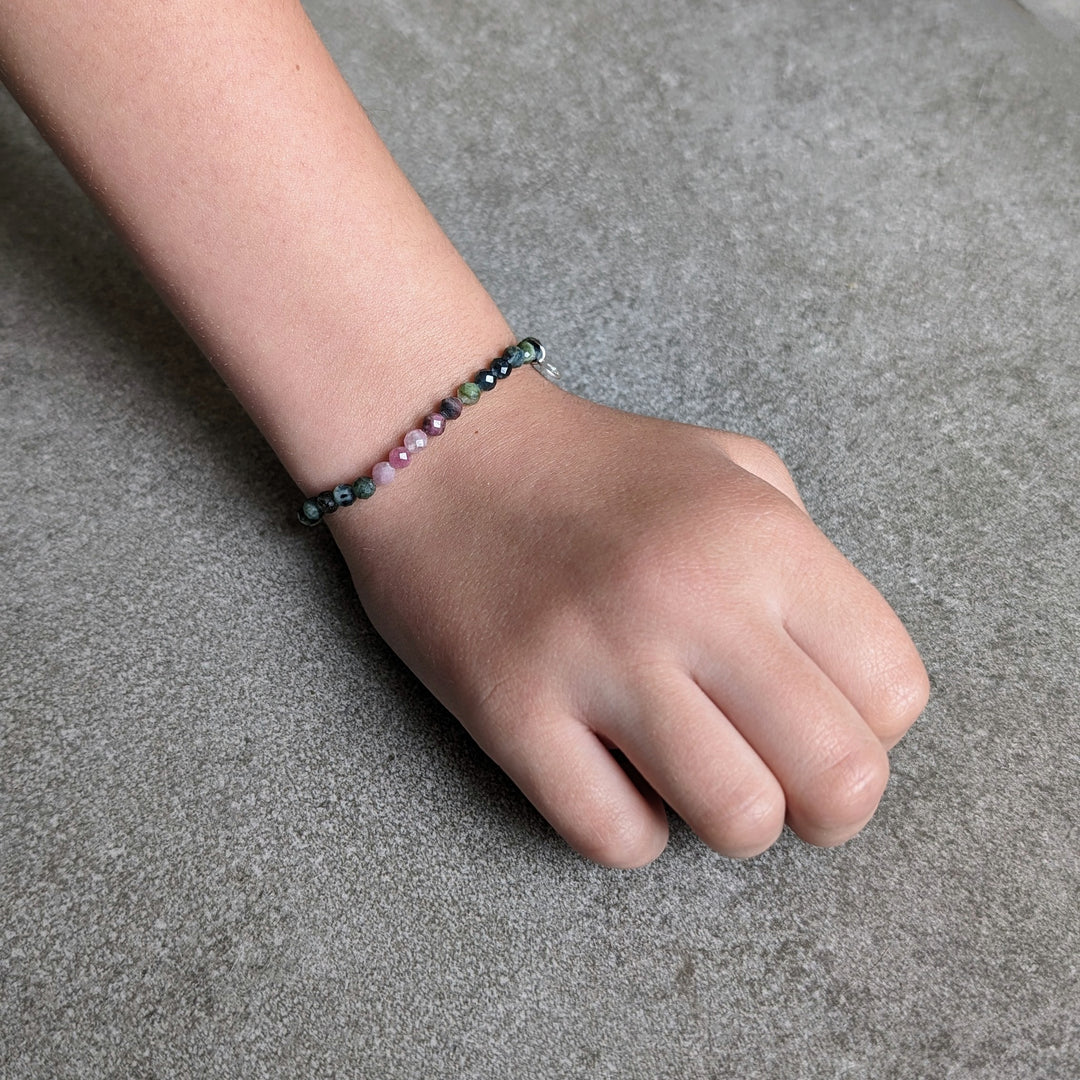 Children's watermelon tourmaline bracelet