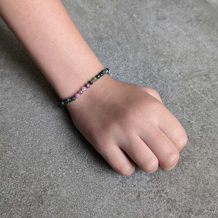 Children's watermelon tourmaline bracelet