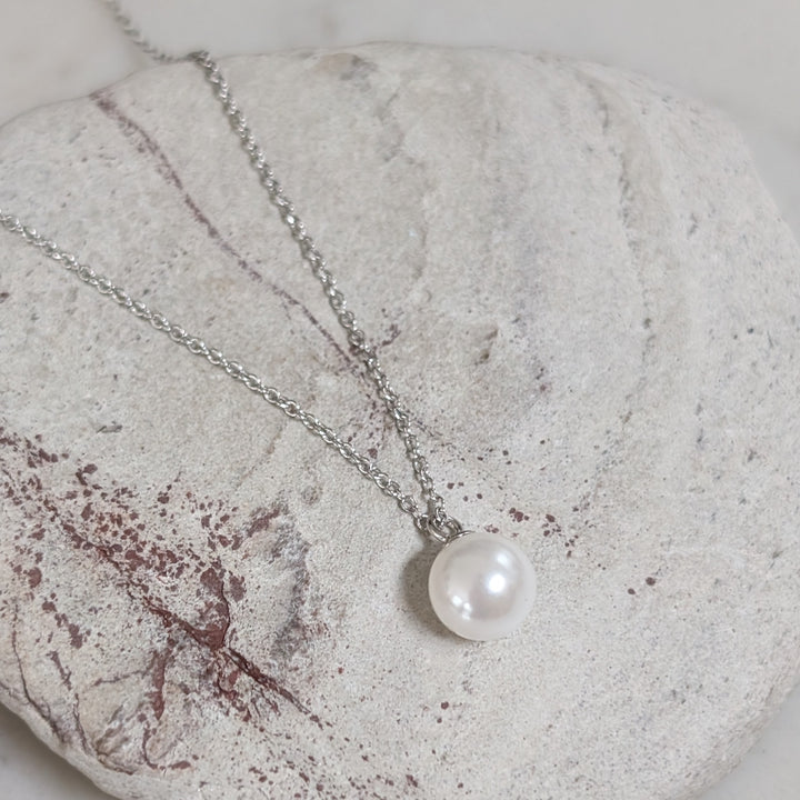 sterling silver pearl necklace