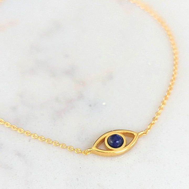 gold vermeil evil eye bracelet