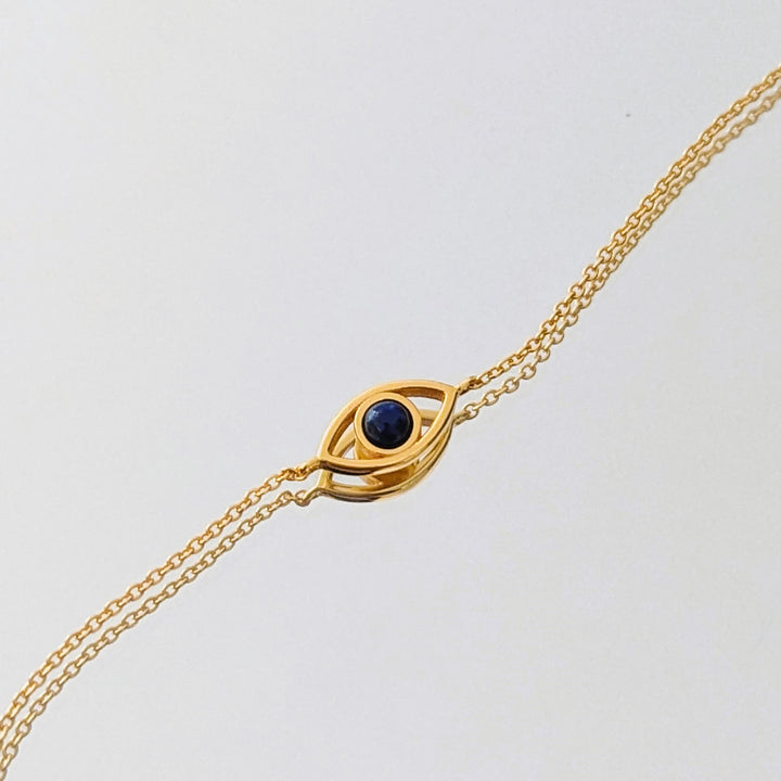 gold vermeil evil eye bracelet