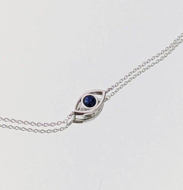 silver evil eye bracelet