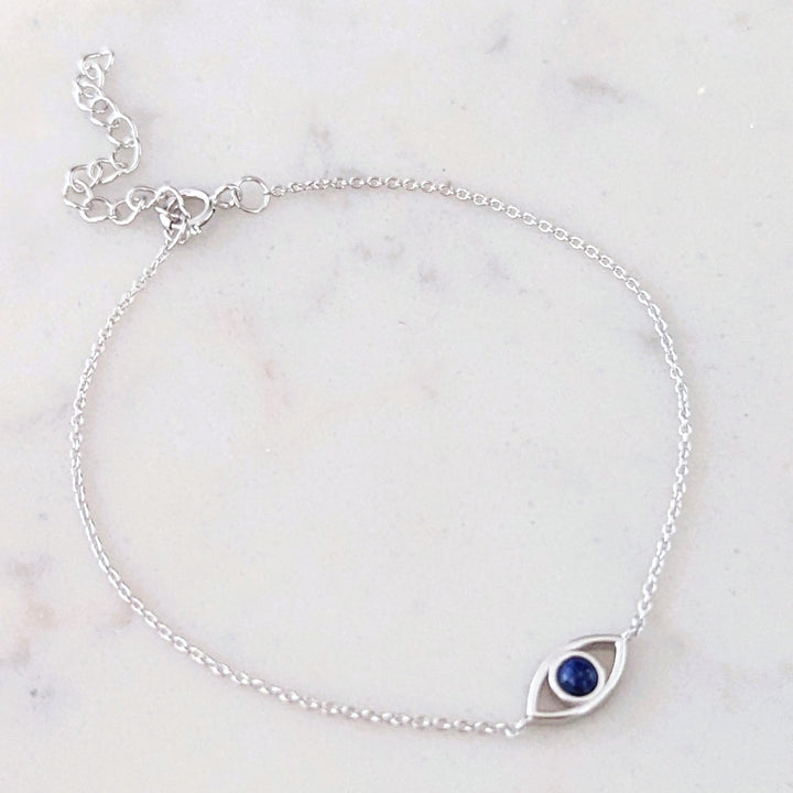 silver evil eye bracelet