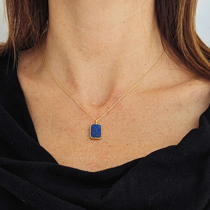 The Rectangle Lapis Lazuli Necklace