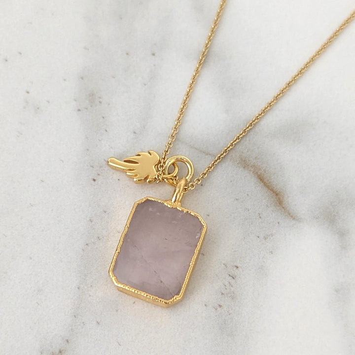 The Duo Rose Quartz Necklace