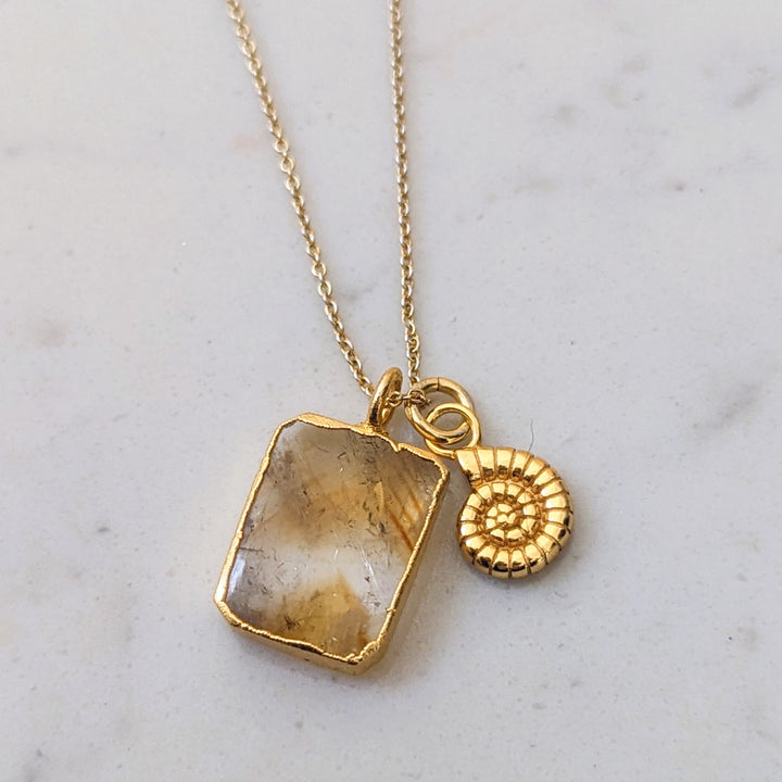 citrine pendant necklace