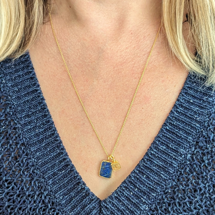 The Duo Lapis Lazuli Necklace