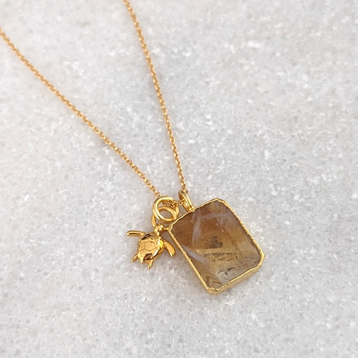 The Duo Citrine Necklace