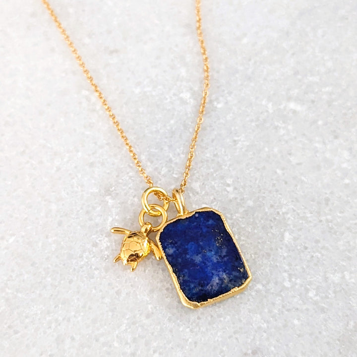 The Duo Lapis Lazuli Necklace