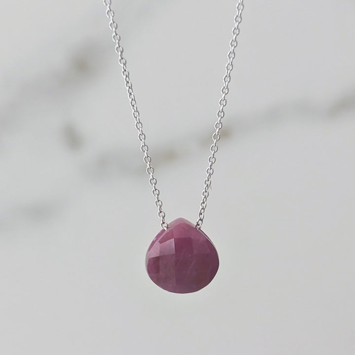 The Nuget ruby July birthstone necklace