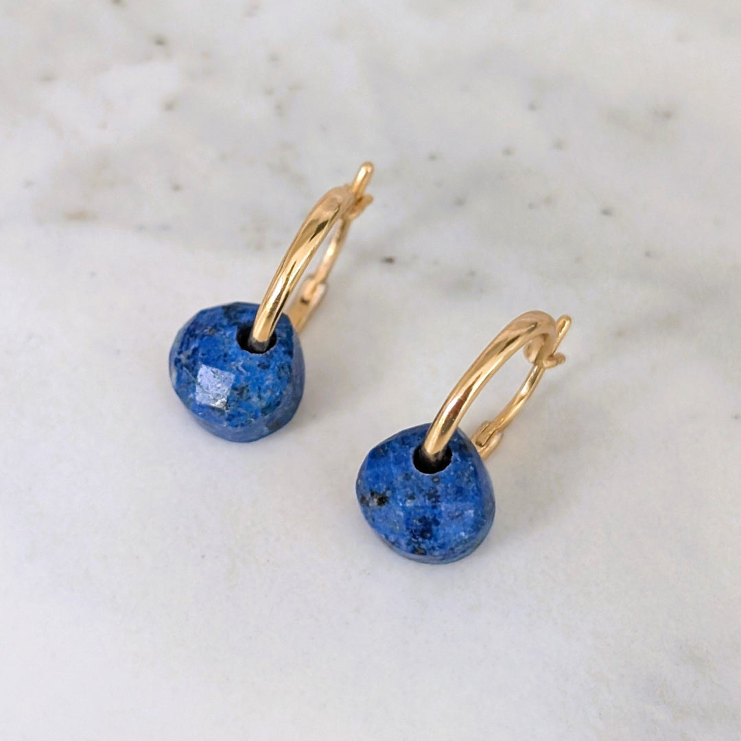 lapis lazuli September birthstone earrings