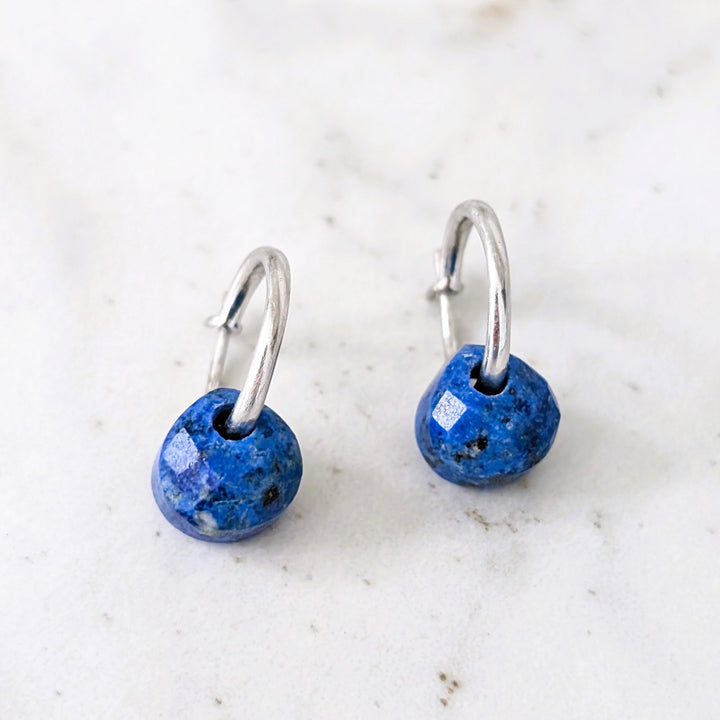 lapis lazuli September birthstone earrings
