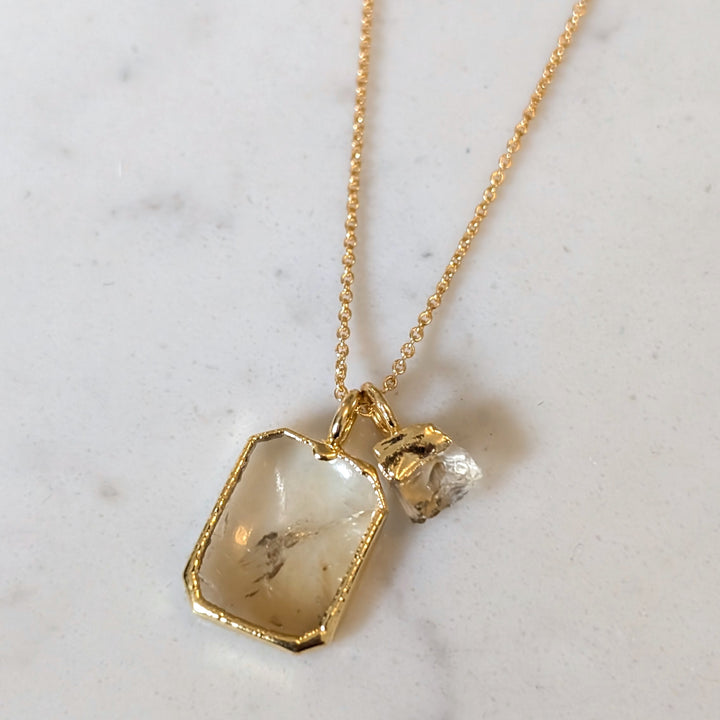 The Duo Citrine Necklace
