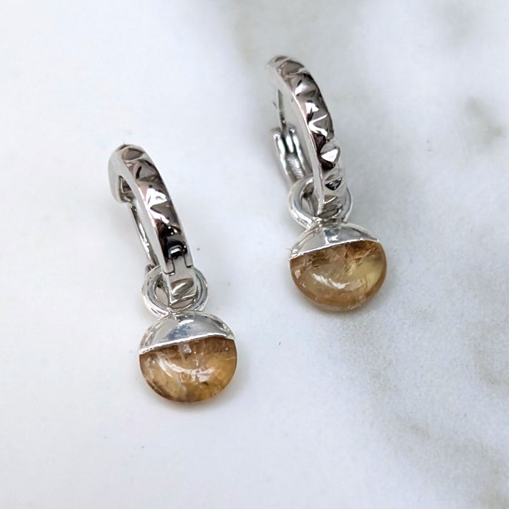The Orb Citrine November Birthstone Earrings