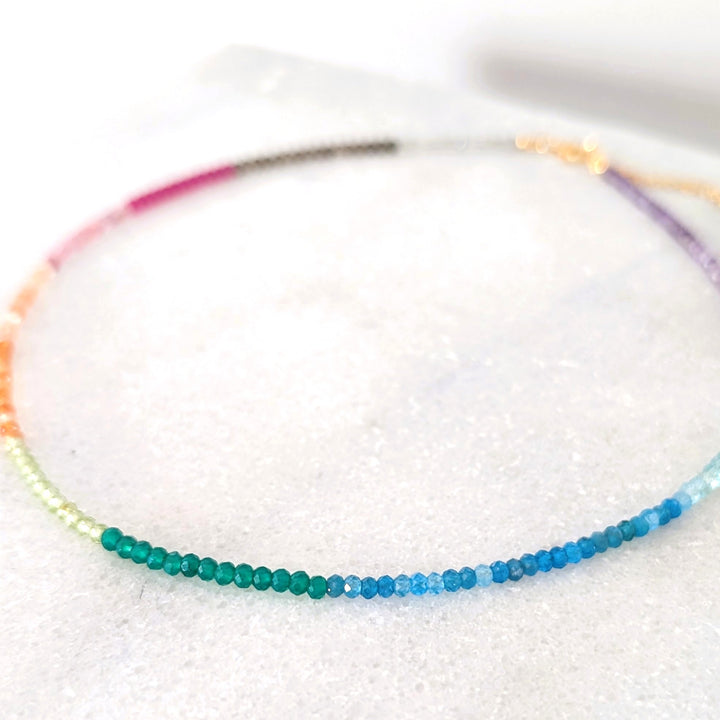 11:11 Rainbow Gemstone Beaded Necklace