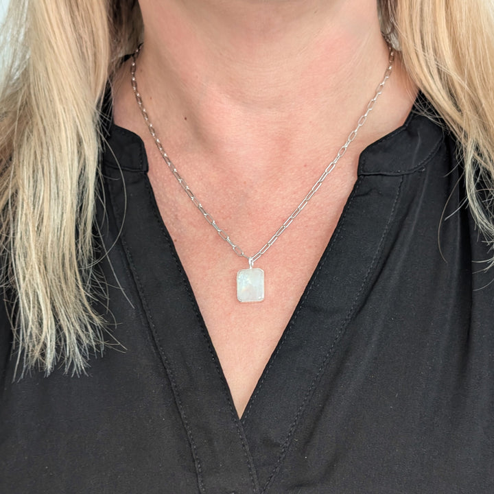 The Rectangle Moonstone Necklace