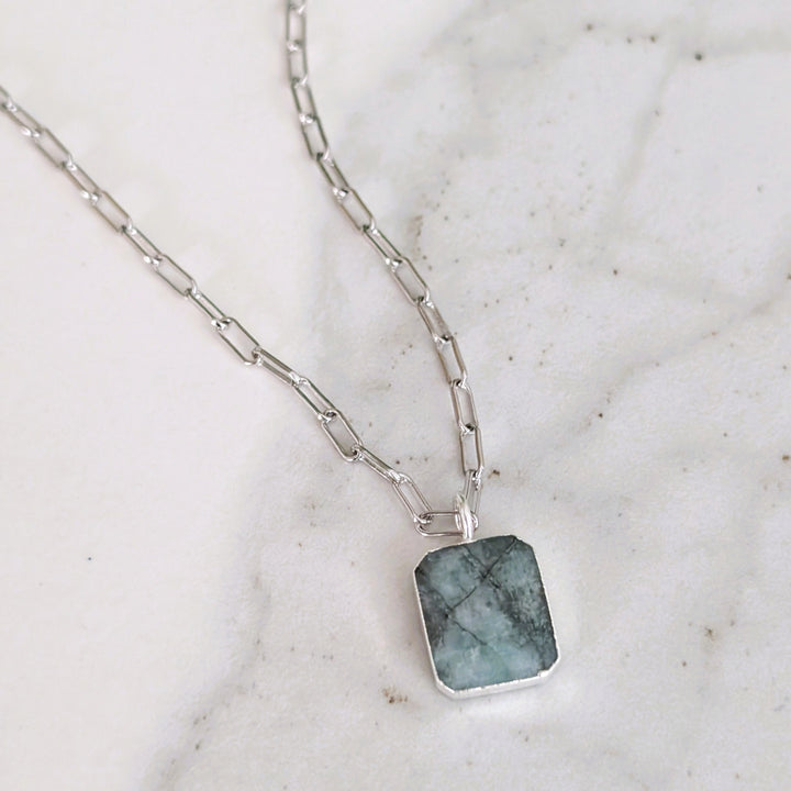 The Rectangle Emerald Necklace