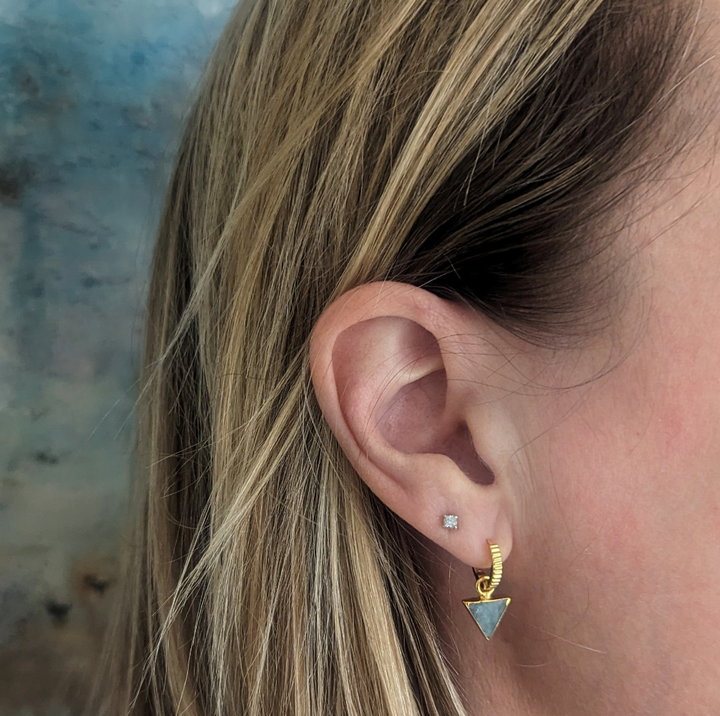 The Triangle Amazonite Earrings
