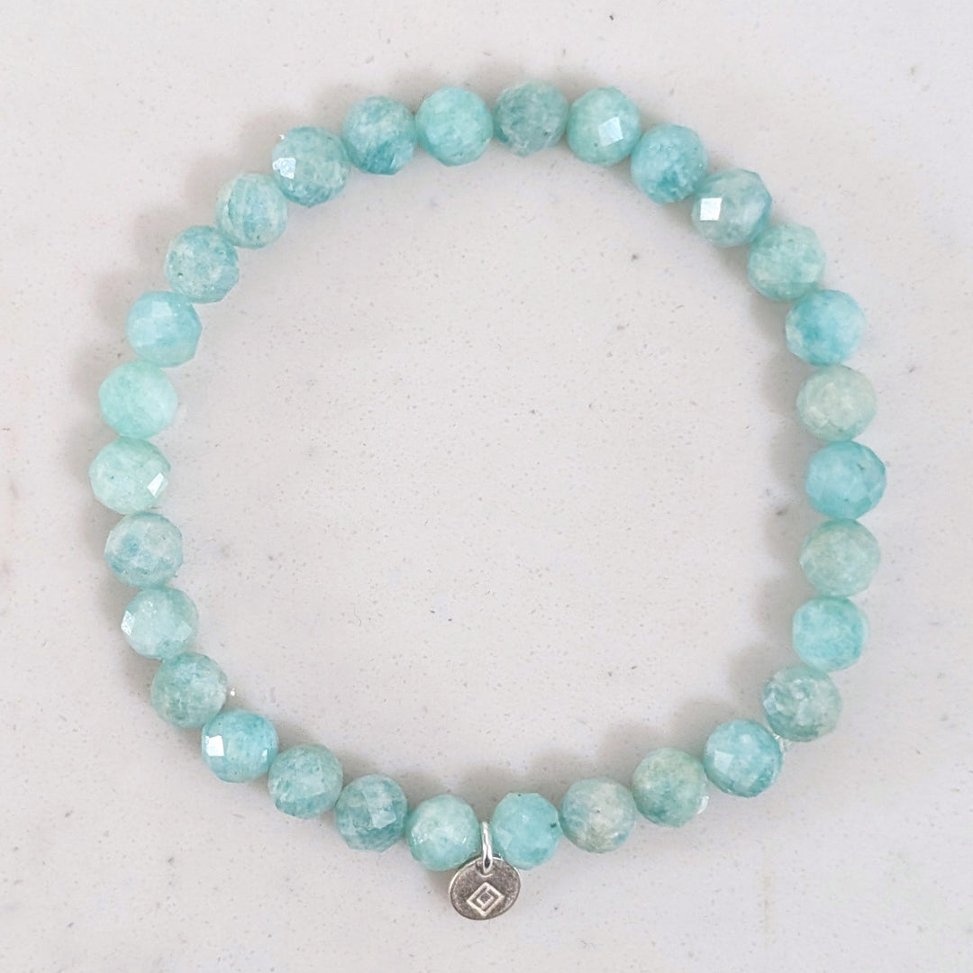 6mm bead amazonite gemstone bracelet