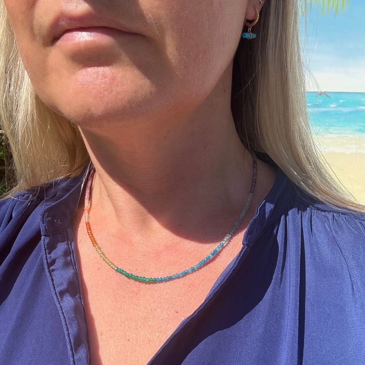 11:11 Rainbow Gemstone Beaded Necklace