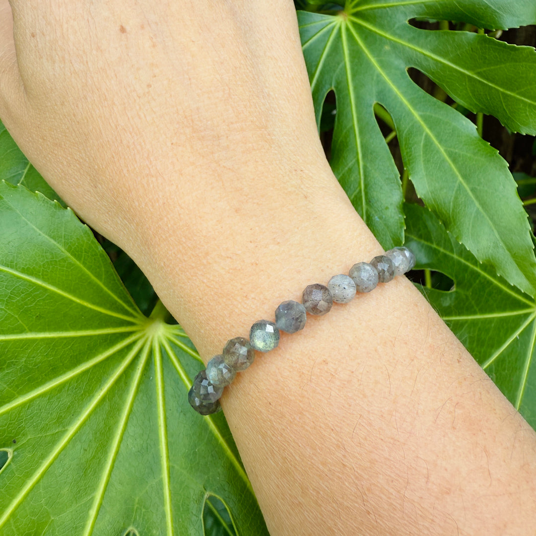 6mm bead labradorite gemstone bracelet