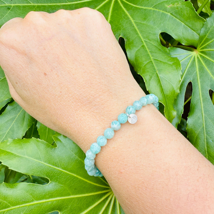 6mm bead amazonite gemstone bracelet