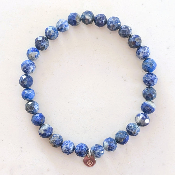 6mm bead lapis lazuli gemstone bracelet