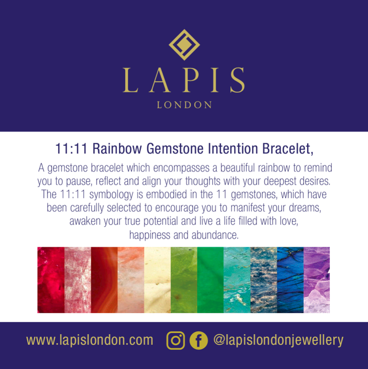 11:11 Rainbow Gemstone Intention Bracelet