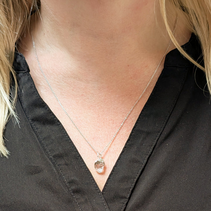 sterling silver herkimer diamond pendant necklace