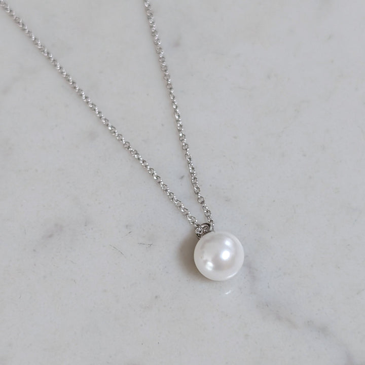 sterling silver pearl necklace
