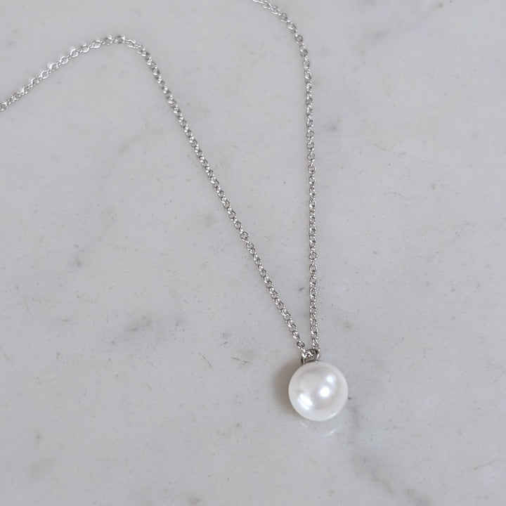 sterling silver pearl necklace