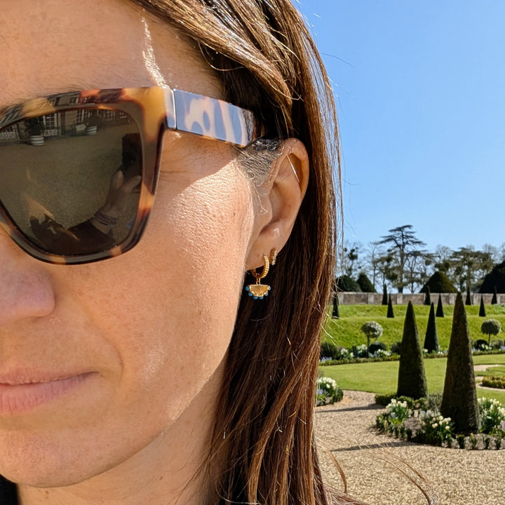 The Fan Turquoise Earrings