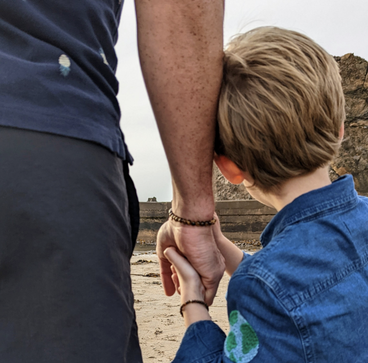 "Daddy and Me" Tiger's Eye Gemstone Bracelet set