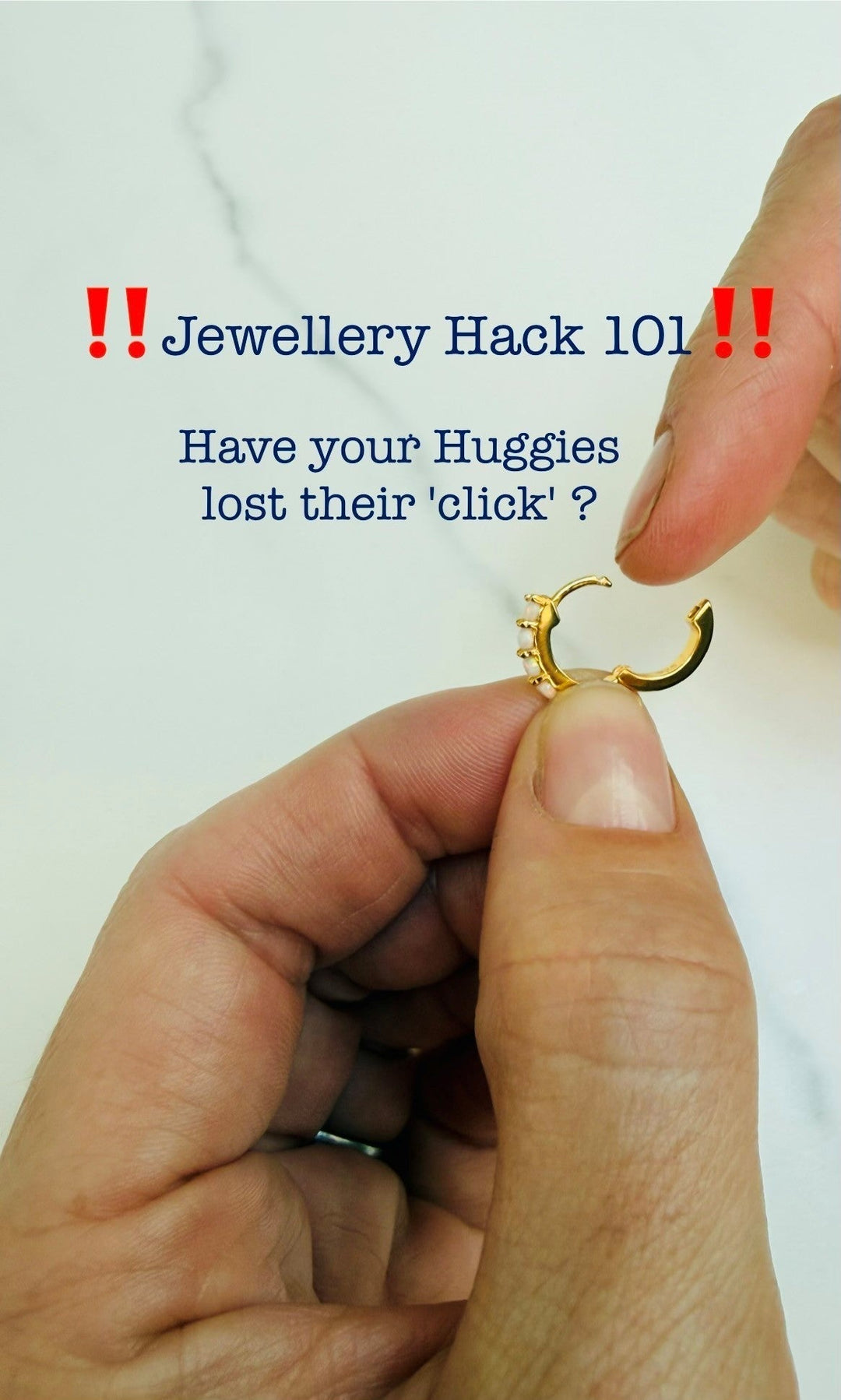 💎 Jewellery Hack 101: How to Fix Huggie / Hoop Earrings That Have Lost Their Click