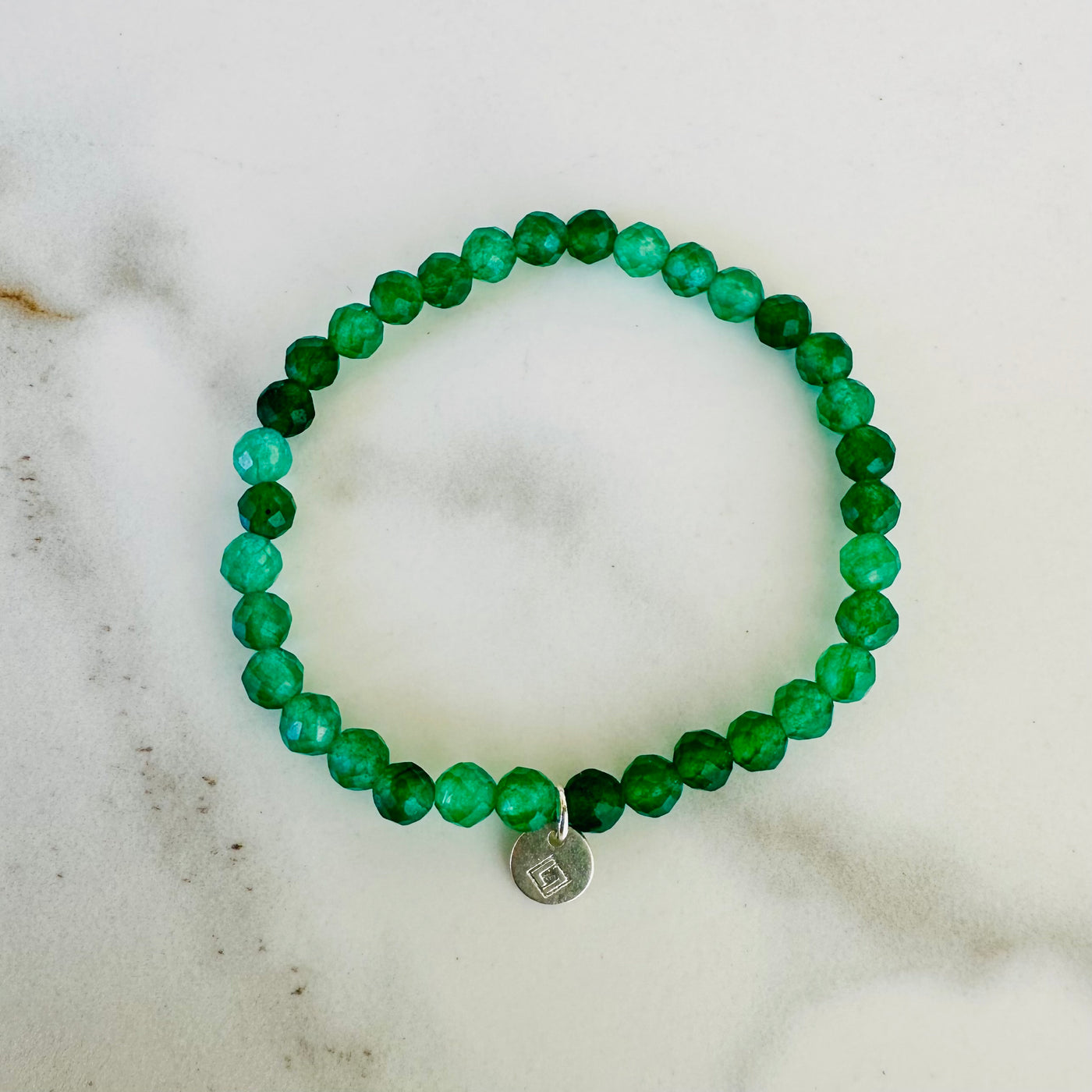 children's green aventurine  natural gemstone bracelet 4mm beads