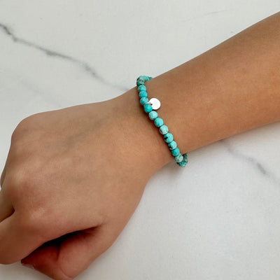 children's natural Turquoise gemstone bead bracelet