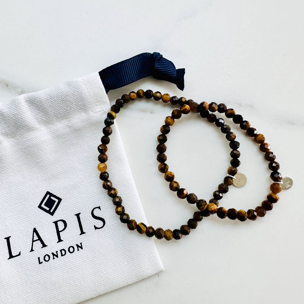 tiger's eye mummy and me gemstone bracelet set