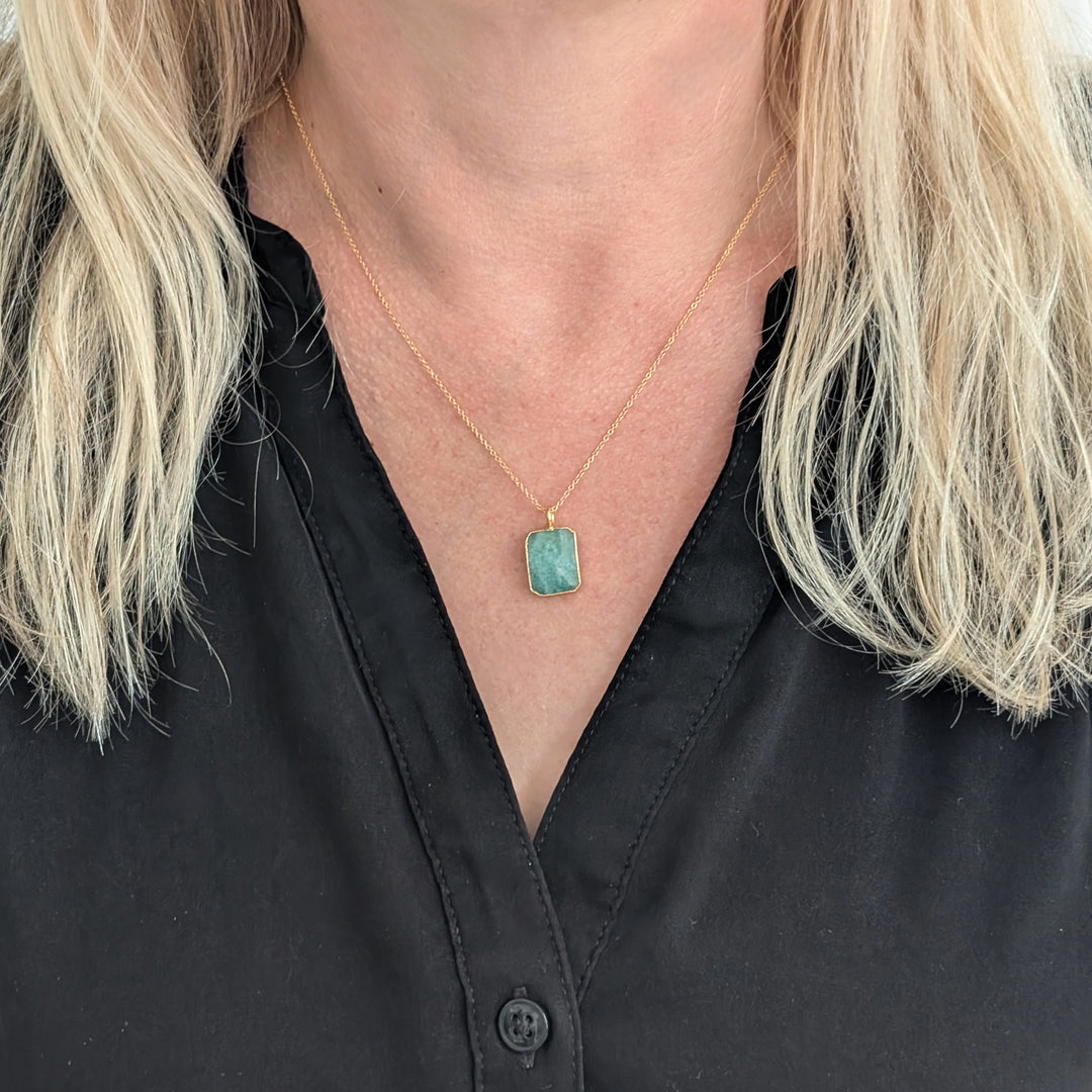 The Rectangle Amazonite Necklace