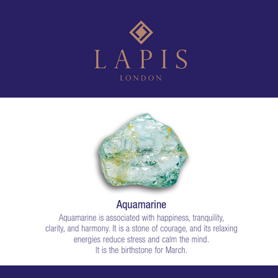 Aquamarine gemstone meaning card